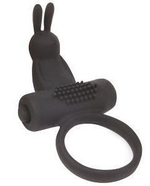 Черное эрекционное виброкольцо Sex Expert (Цвет: черный)