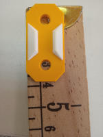 Нашивка под шнур силикон двойная. Цвет- Оранжевый