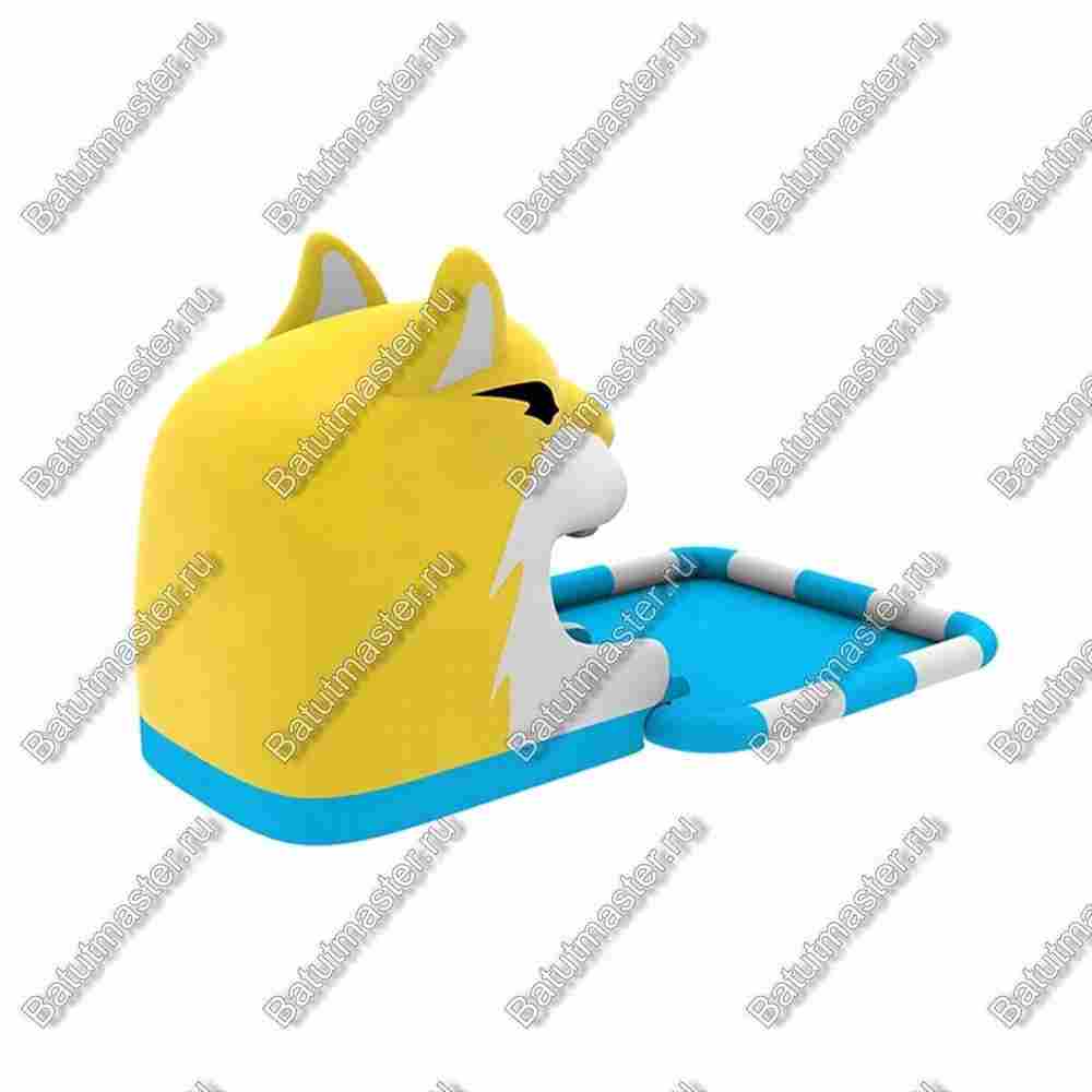 Надувная прямая водная горка с бассейном «Бельчонок», 8*4*4,5 м