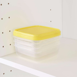 IKEA PRUTA  (ИКЕА ПРУТА)  -  Контейнер для пищевых продуктов, прозрачный/желтый, 0,6 л