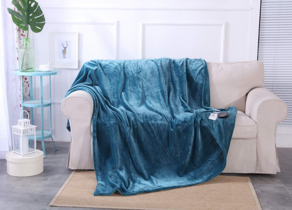 Плед 220х240 Sofi De MarkO Марсель синий