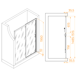 Душевая дверь RGW PA-017 (Прозрачное, 1500)