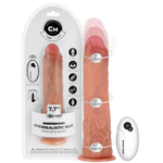 Телесный вибратор-реалистик 19,5см на присоске с функцией поступательных движений и пультом ДУ Cock Miller Realistic Dildo Vibration D-243370
