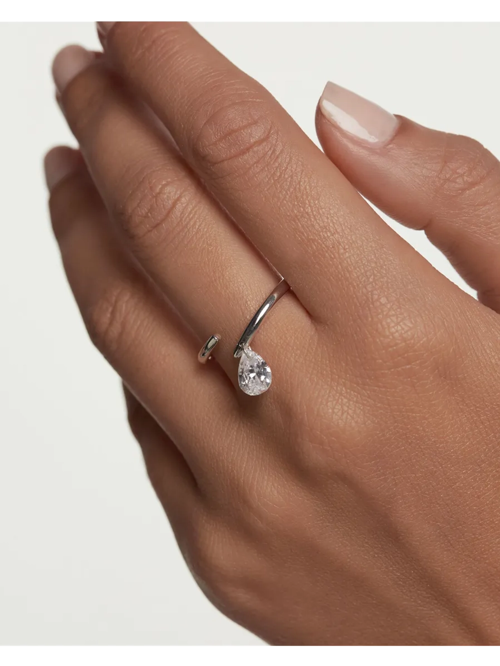 Кольцо женское PDPaola Aqua Solitaire Серебро 925 AN02-959