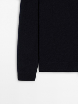 Massimo Dutti Свитер из смесовой шерсти, темно-синий