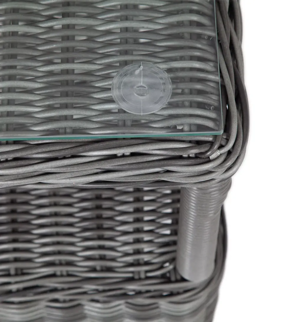 "Форио" столик кофейный из искусственного ротанга, цвет графит