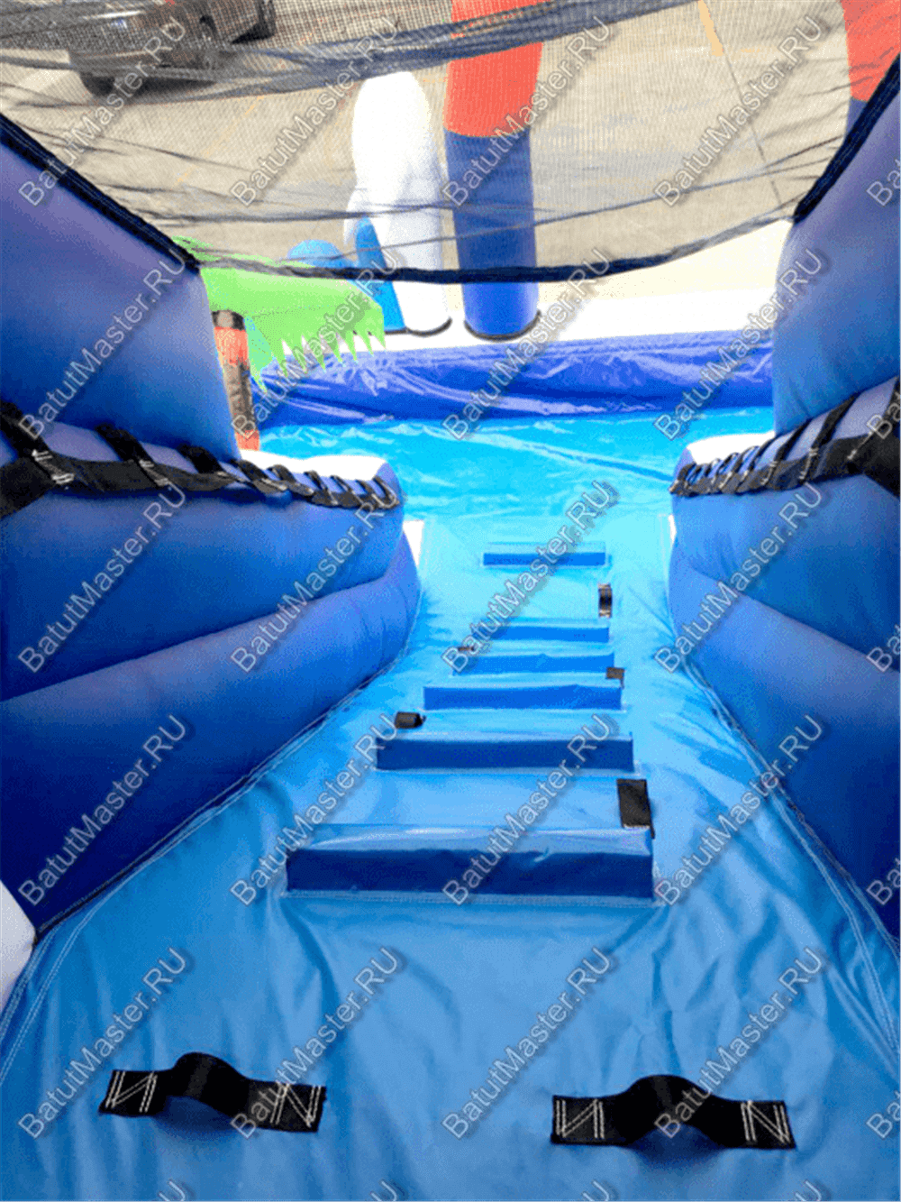 Коммерческий надувной водный батут с бассейном «Домик у моря» 10*7*5 м