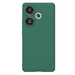 Усиленный двухкомпонентный чехол зеленого цвета (Dark Green) от Nillkin для Xiaomi Redmi Turbo 3 и Poco F6, серия Super Frosted Shield Pro