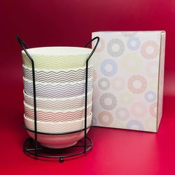 Lenardi 305-145 Набор из 6 салатников 15см на подставке в под.уп.(х6)Фарфор