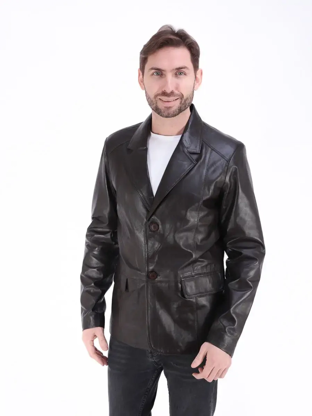 Куртка мужская кожаная , блейзер мужской