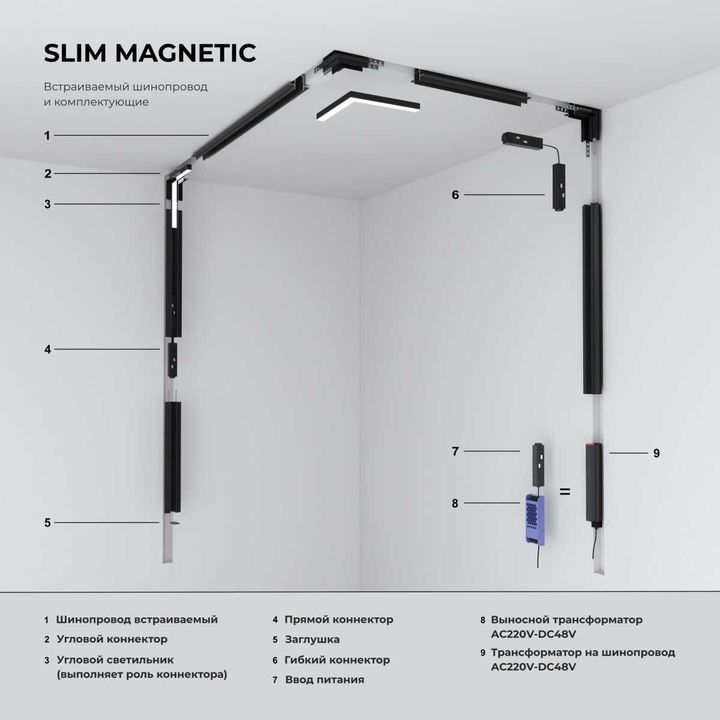 Ввод питания Elektrostandard Slim Magnetic 85095/00 a057210