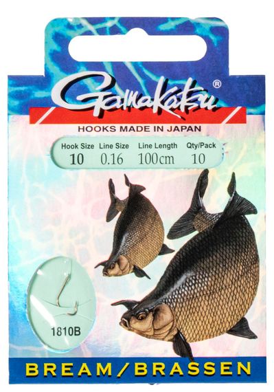 Крючки с поводком Gamakatsu BOOKLET BR.FEEDER 1810B разм. 10-0.16мм 100см 10шт.