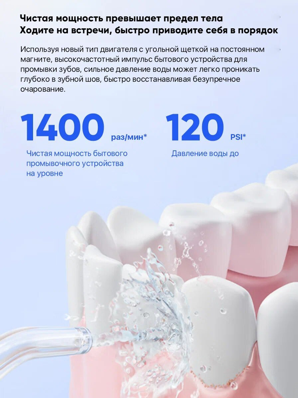 Ирригатор портативный Xiaomi Mijia Electric Flusher MEO702 розовый