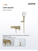 Смеситель для ванны Gappo G3217-3