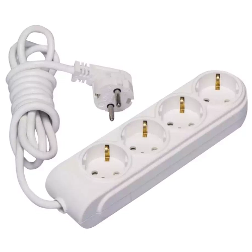 Удлинитель 3м, 4 гнезда, с заземл.конт, Makel, 868207---