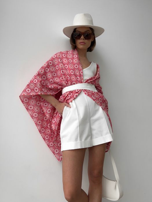 ПАРЕО ПАУЛА РОЗОВЫЙ ПРИНТ (розовый принт onesize)