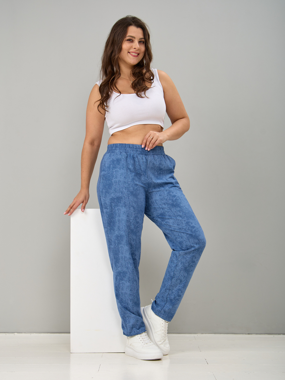 Брюки Б-18/варенка-индиго