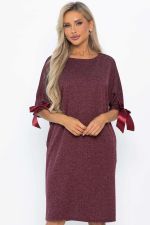 Платье трикотажное Кайла (бордовое) П14782-10М LT Collection