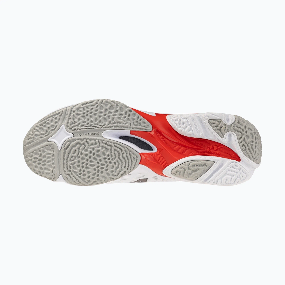 Кроссовки волейбольные Mizuno Wave Lightning Elite white/black/fiery red