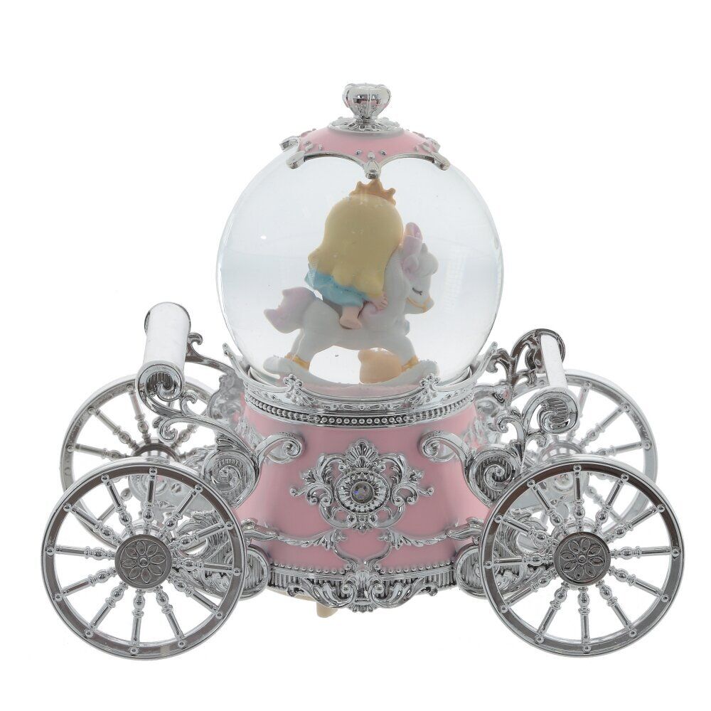 GAEM Фигурка декор "Девочка на лошадке" в стекл шаре (муз, подсвет, вьюга, 3xAAA н/п), D10, L22 W11 H19 с