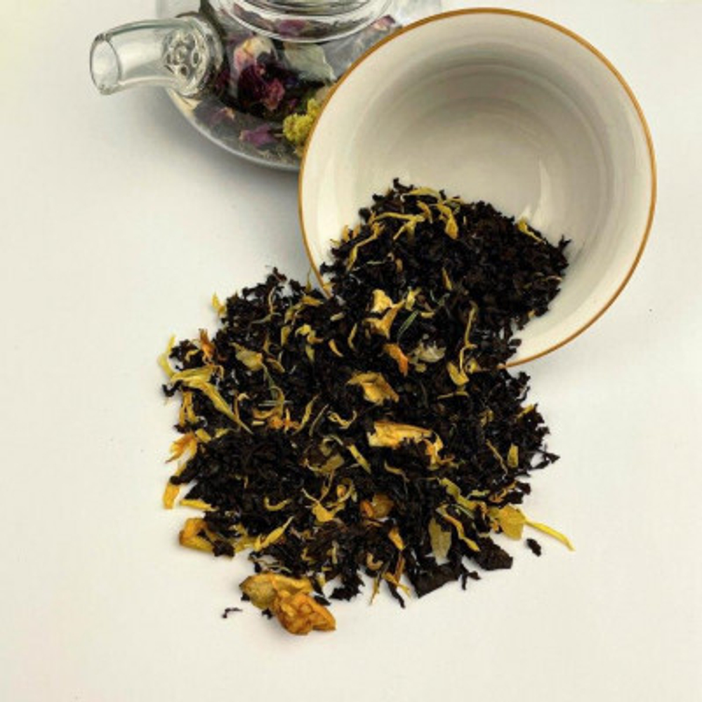 Черный чай BERRY-TEA  "Абрикосовый десерт"  | 18гр под стакан | Эконом