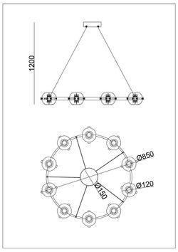 Подвесная люстра Arte lamp