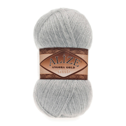 Пряжа Angora Gold Simli, 100 г, 500м, 20%шерcть,75%акрил,5% металлик (цена за 1 шт)
