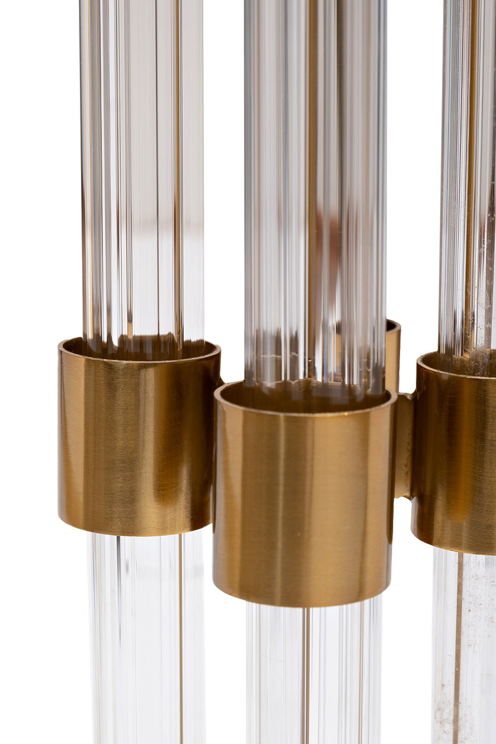 Торшер h166см Garda Decor со стеклянным основанием и белым плафоном