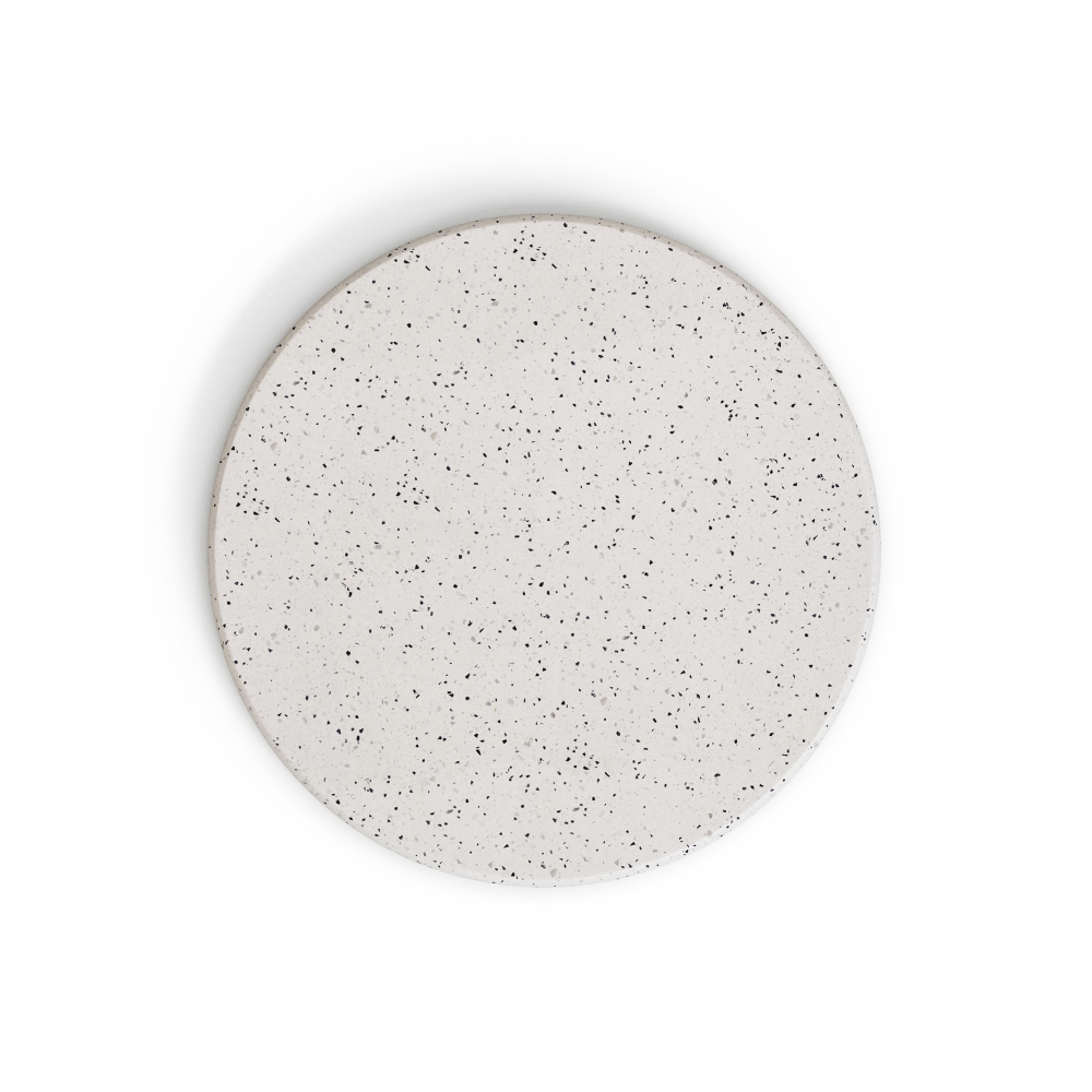Столешница садовая круглая Saura из белого терраццо Ø 70 см