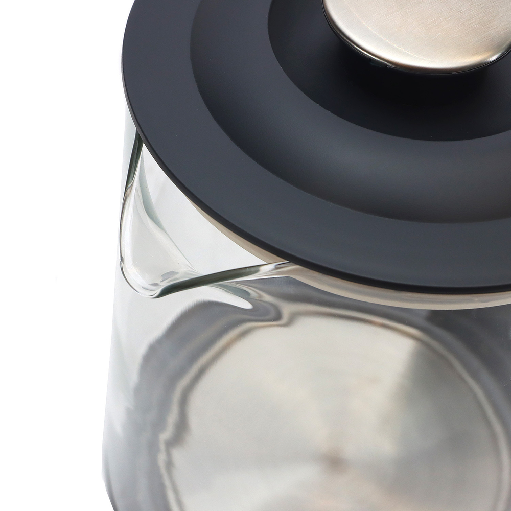 Электрочайник DOMO SML1803, 2.2л, 2000Вт, черный, Колба: стекло, Корпус: пластик (SML1803GL)