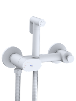 Гигиенический душ WeltWasser  HIGI R02 WT 10000013660 латунь  Белый матовый