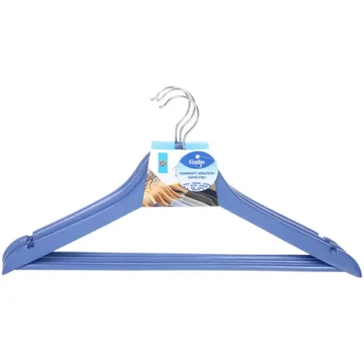 Плечики деревянные с выемками 3шт «ИДЕЯДОМА», цвет голубой, 40*21см (Селфи)