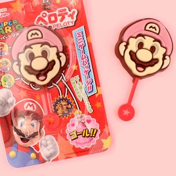 Леденец шоколадный на палочке Glico Peloty Super Mario, 20 гр. (Япония)