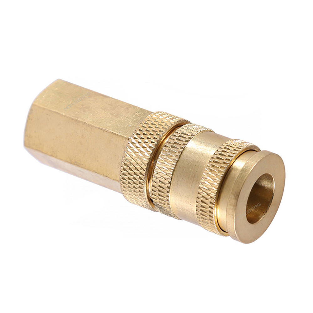 NORDBERG (NPF32B) Разъем "мама" быстросъемный - резьба F1/4", с фиксатором, латунь