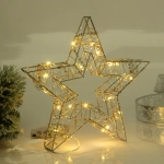 Сувенир с подсветкой «Звёздный день» 35*4*35 см (батарейки 2 AA), Белый (свечение-теплый белый)