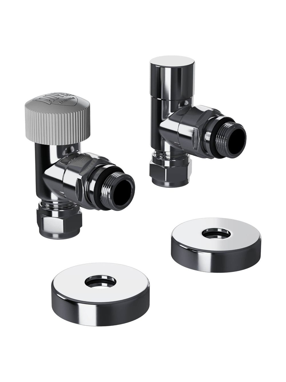 Набор термостатический угловой Royal Thermo Design Pro 15мм М30х1,5 (Хром)
