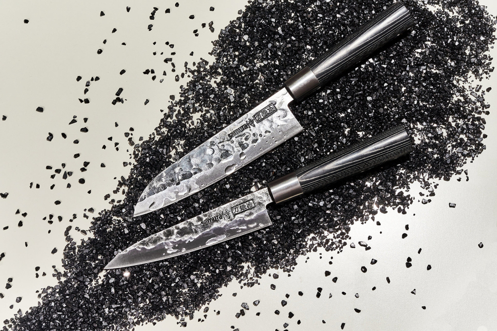 Набор ножей 3шт, гвоздичное масло и салфетка Samura Blacksmith