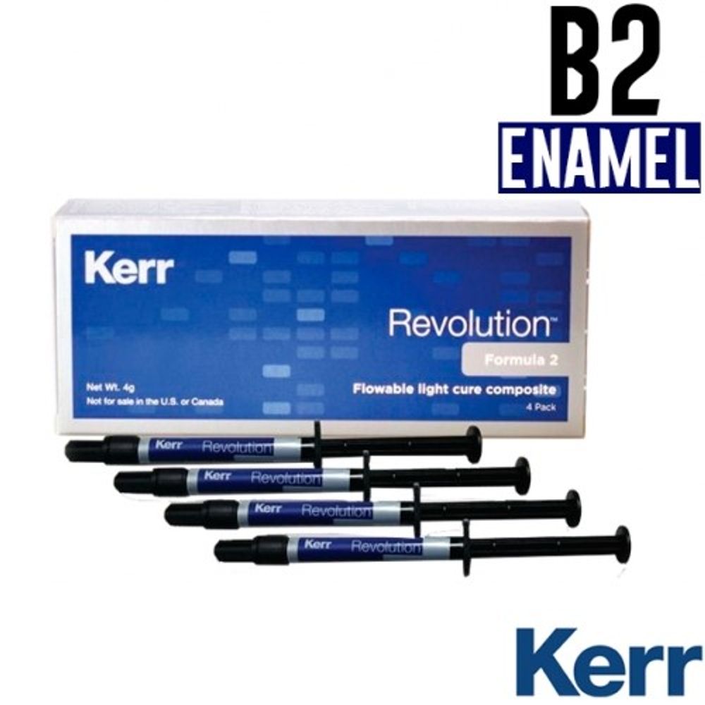 Revolution Formula 2, Эмаль B2 (4 шприца по 1гр + 20 насадок), жидкий композитный материал