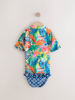 Купальник раздельный для девочки Next AB7-012, Синий, Зеленый