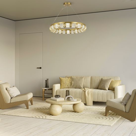 SL6011.303.01 Светильник подвесной ST-Luce Латунь/Прозрачный LED 1*50W ESME