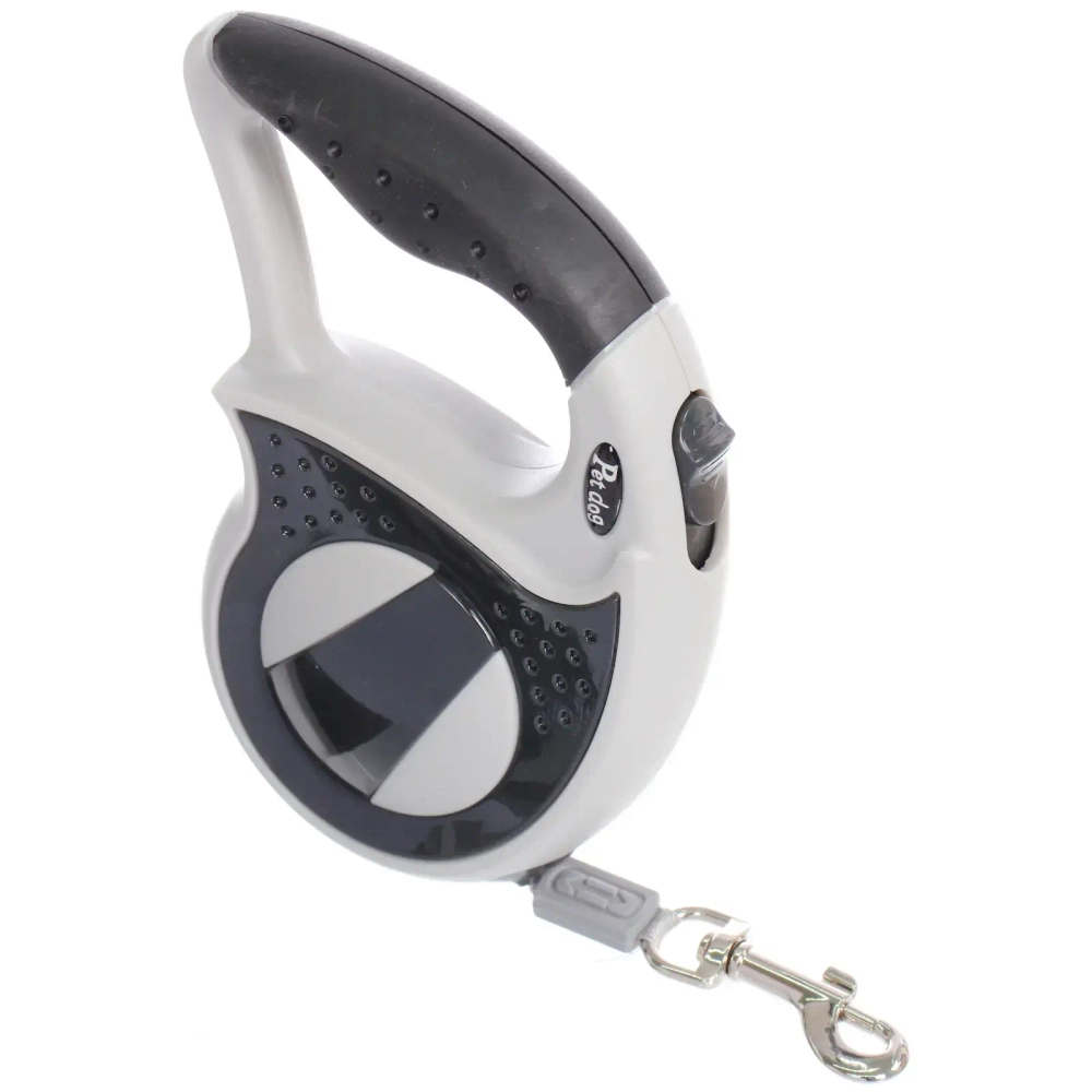 Поводок-рулетка для малых и средних пород «МОЙ БРО», прорезиненная ручка, АВС пластик, антикоразийный карабин, цвет чёрный, 3м, нагрузка до 15кг