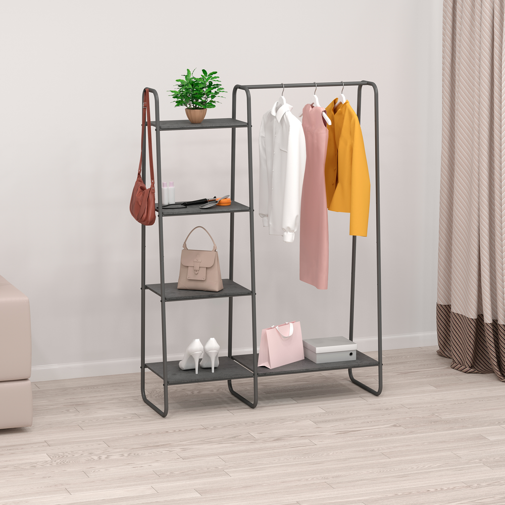 Гардеробная система с полками "Скандинавия 1" (Графит)