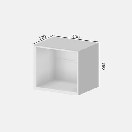 Кухня Модуль Г 400/2 горизонтальный с нависанием Тауп / Тауп