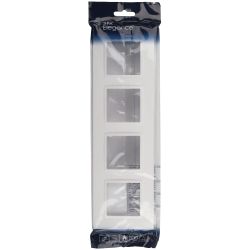 Рамка для розеток и выключателей ЭРА Elegance 14-5014-01 Classic, на 4 поста, белый