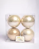 Набор новогодних шаров (4 шт) - перламутр