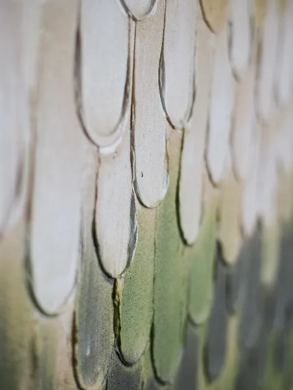 Панно декоративное с ручной росписью by feel, 140х70 см, хаки