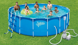 Каркасный бассейн Polygroup Summer Escapes 427х132 см + песочный ф/насос 4100 л/ч, лестница, настил, тент, набор д/чистки, скиммер (P20-1452-S)