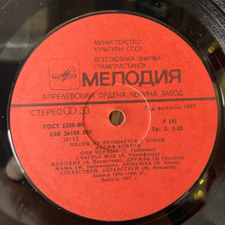 Винтажная виниловая пластинка LP Иосиф Кобзон Песня Не Прощается С Тобой (СССР 1987)