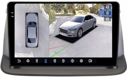 Магнитола для Honda Stepwgn 3 2005-2009 - FarCar BX9-360-9605 монитор 9.5" 2K QLED на Android 13, 6Гб+128Гб, CarPlay, 4G SIM-слот, 4 камеры в комплекте