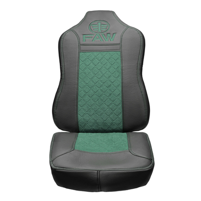 Чехлы FAW J7 (экокожа, черный, зеленая вставка)